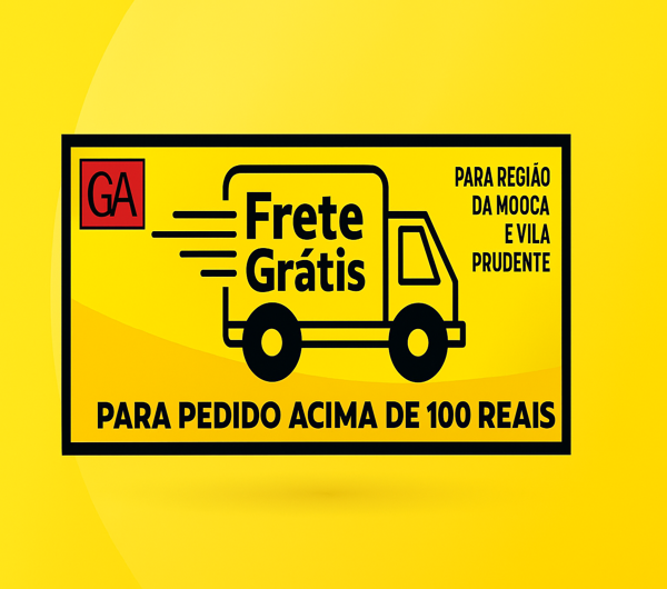 Frete Grátis para Região da Mooca e Vila Prudente. Aproveite!!!
