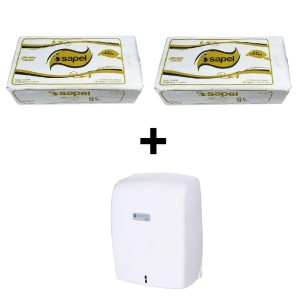 INTERFOLHA ISAPEL 100% CELULOSE + DISPENSER DE INTERFOLHA EXXACTA