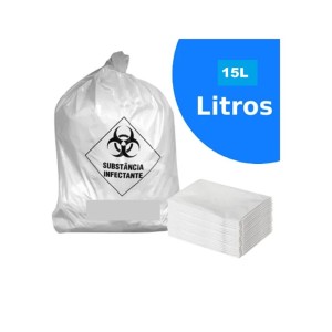 SACO DESCARTE INFECTANTE  15L BCO RL100UN - VABENE REF.27565