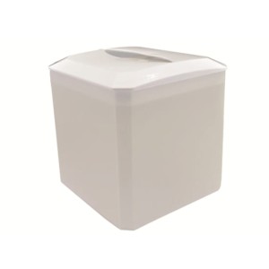 GUARDANAPEIRA JUMBO BASE CRISTAL C/ TAMPA BRANCA TRILHA