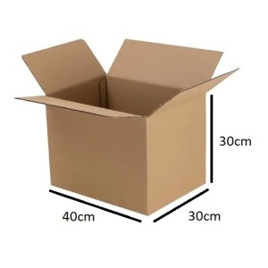 CAIXA DE PAPELAO LISA MED.40X30X30