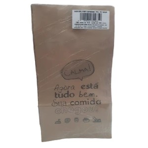 SACO KRAFT TAM. PP ALTO - IMPRESSO - FD C/100UN. - MED.18X10,5X36