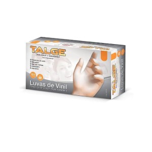LUVA DE VINIL SEM PO TAM. G CX C/100UN - TALGE