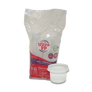 POTE REDONDO C/TP 140ML PP ULTRA -PC.25CJ - P/ MICRONDAS E FECHA FACIL -