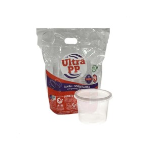 POTE REDONDO C/TP 200ML C/25CJ  ULTRA TR PP /MICROONDAS