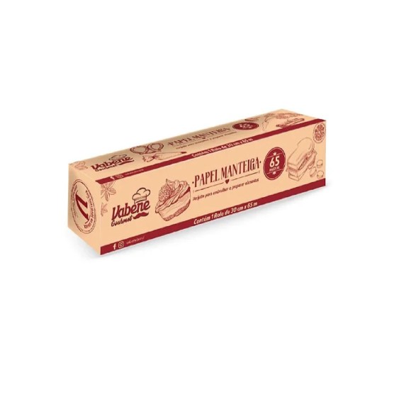 PAPEL MANTEIGA GOURMET 30CMX65M VABENE